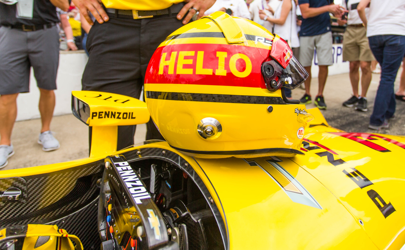 Easily the coolest helmet on the grid this weekend.